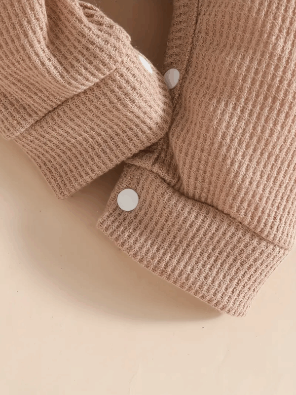 Romper de Manga Larga con Gorro Estampado