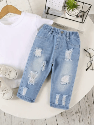 Pantalón Vaquero Desgastado