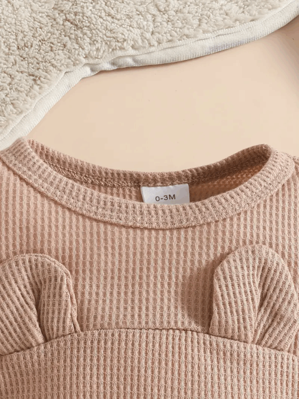 Romper de Manga Larga con Gorro Estampado