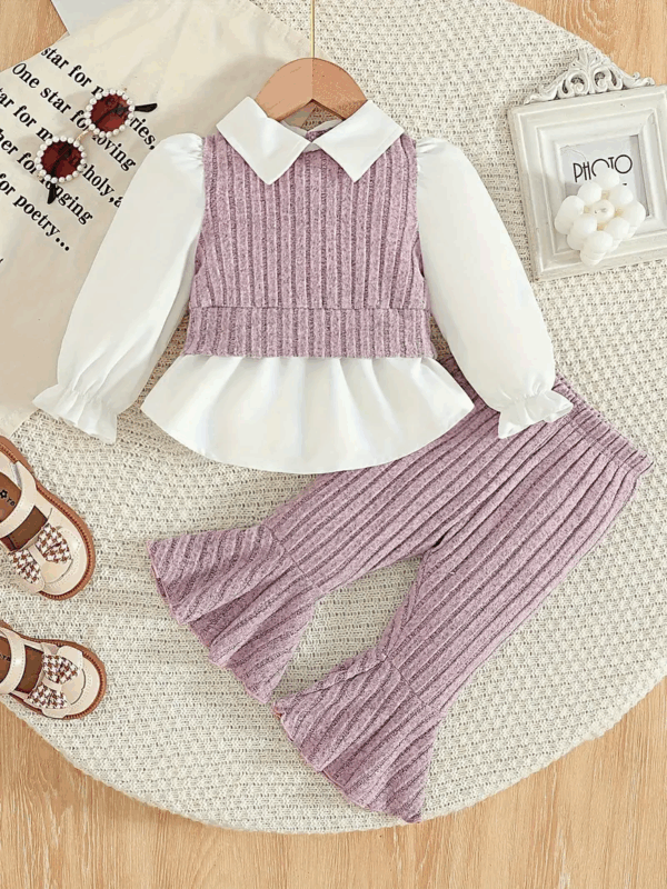 Conjunto de Camisa y Pantalones Acampanados