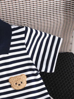 Juego de 2 Piezas Azul a Rayas