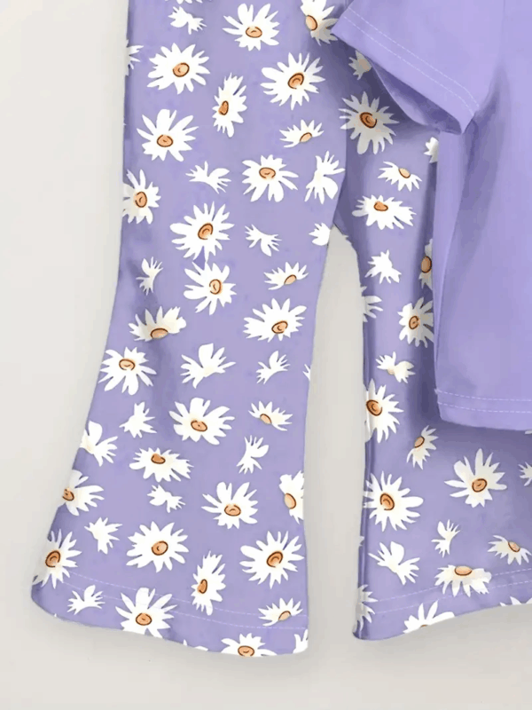 a1b6c19b-219a-402a-bc5c-7d624534f735 Conjunto de Dos Piezas para Niñas con Estampado Floral