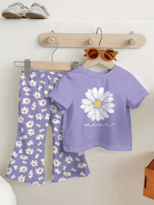 cf6f2399-3310-4978-841a-675bfcb5151a Conjunto de Dos Piezas para Niñas con Estampado Floral