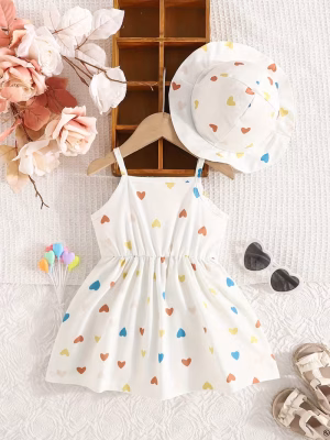 Vestido Corazones con Capelina